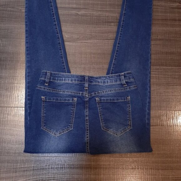 3/$20 SHEIN High Waist Skinny Jeans Faded Whiskered Stretch Denim - Picture 12 of 14